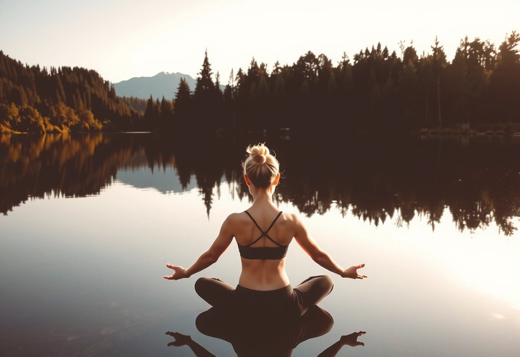 Persona meditando en un entorno tranquilo